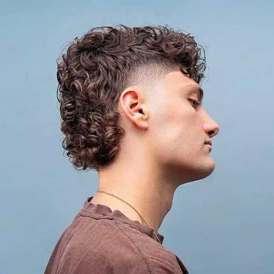 Curly Mullet Haircut
