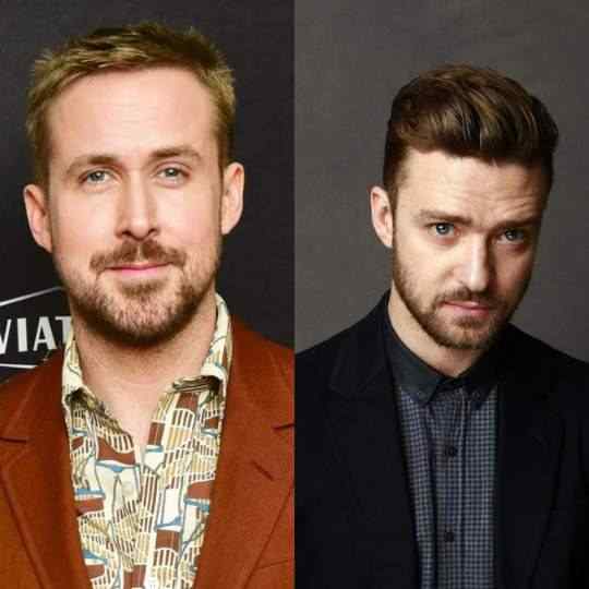 Ryan Gosling and Justin Timberlake face shape