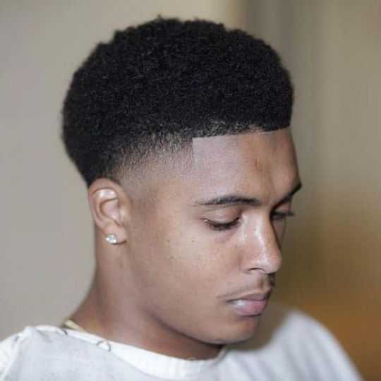 Short Afro With Fade